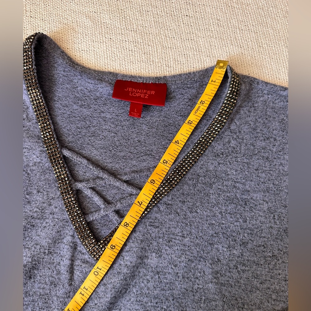 Jennifer Lopez Pullover Blouse Long Sleeve L - Picture 13 of 14